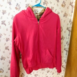Like New Pink Fur Lined Hoody
